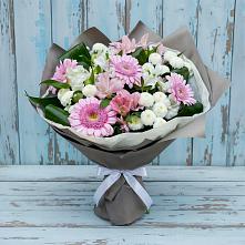 Букет цветов из:  Герберы, Альстромерии и Хризантемы в Судже