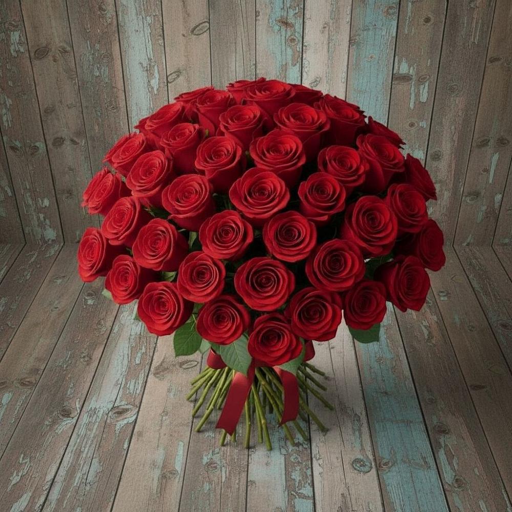 Букет 55 Красных роз Фридом в Судже