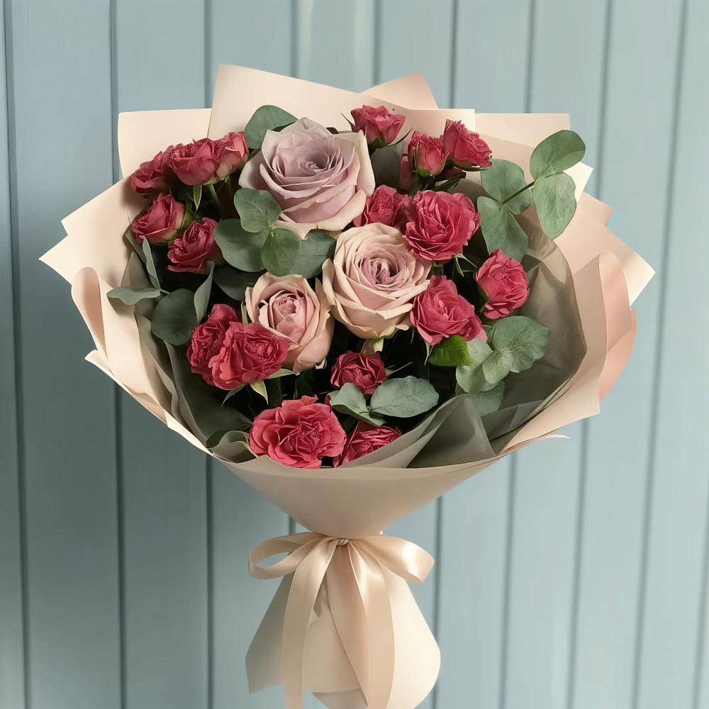 Букет цветов из: Гвоздики и Розы в Судже