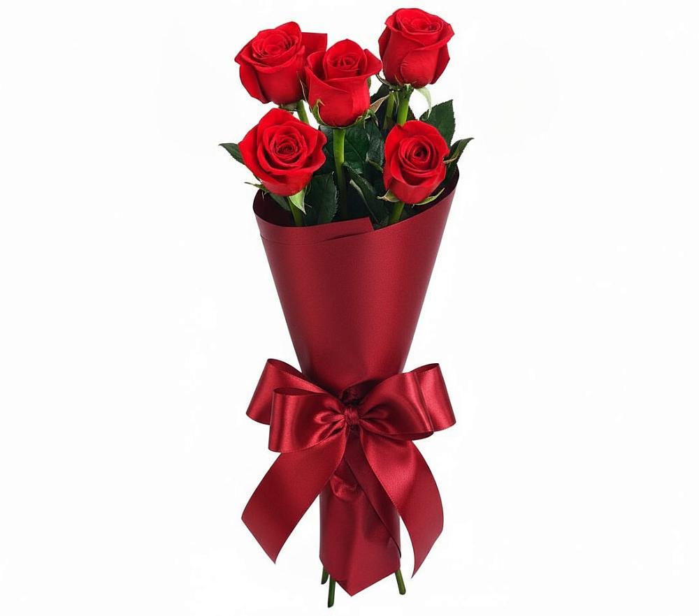 Букет 5 Красных роз Эдлесс Лав в Судже