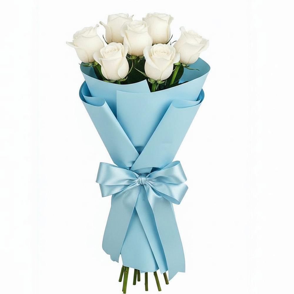 Букет 7 белых роз Проуд в Судже