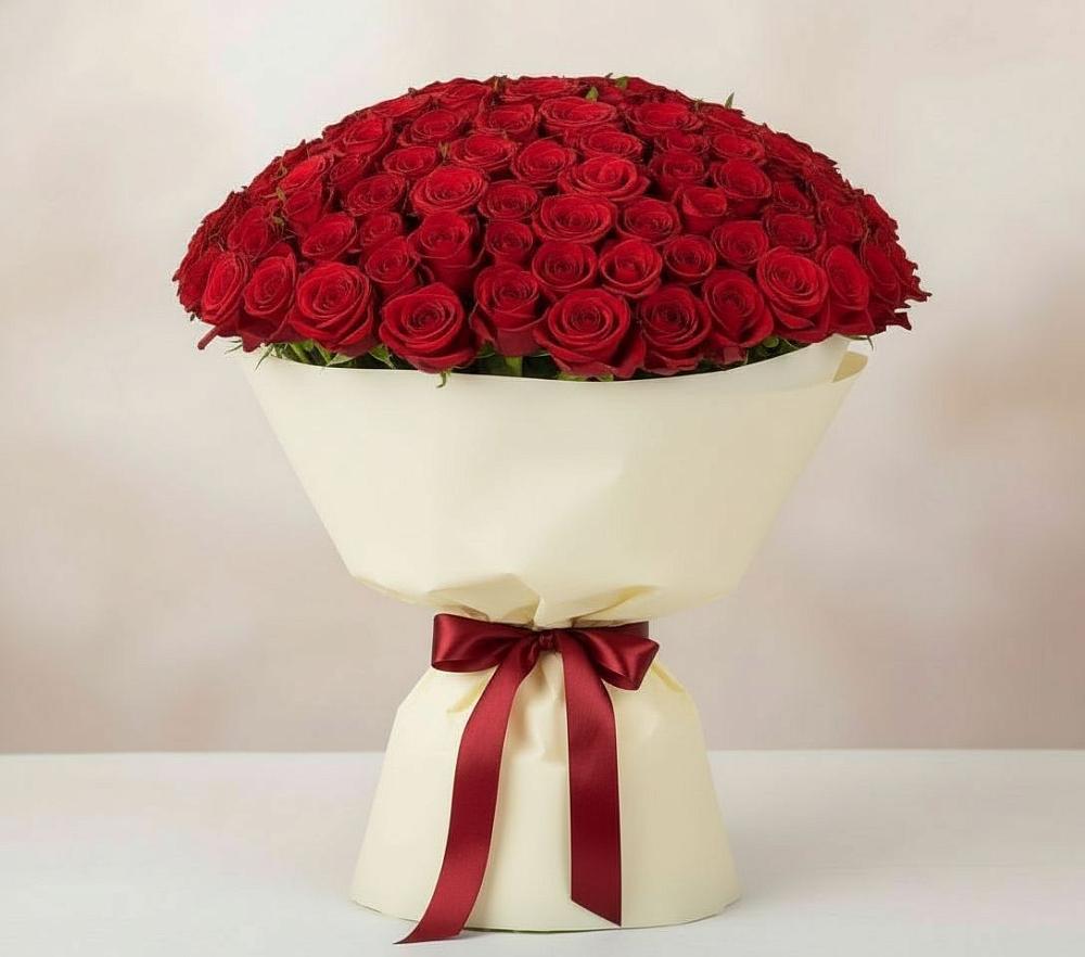 Букет 101 Красная роза Милано в Судже