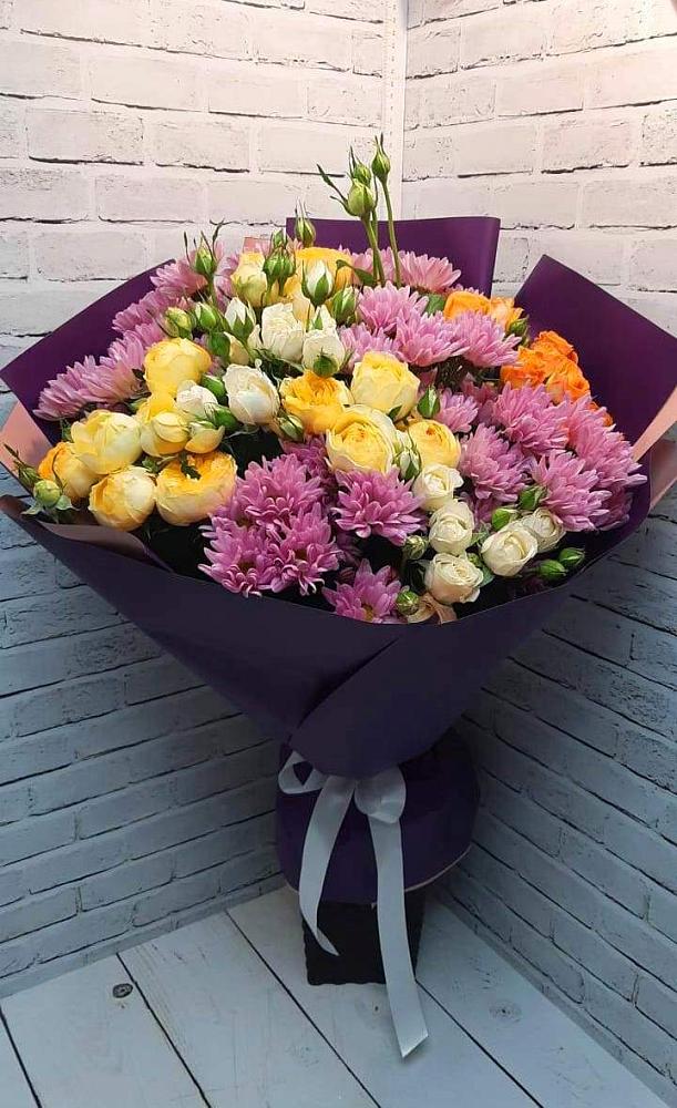 Букет цветов из: Хризантемы и Розы в Судже