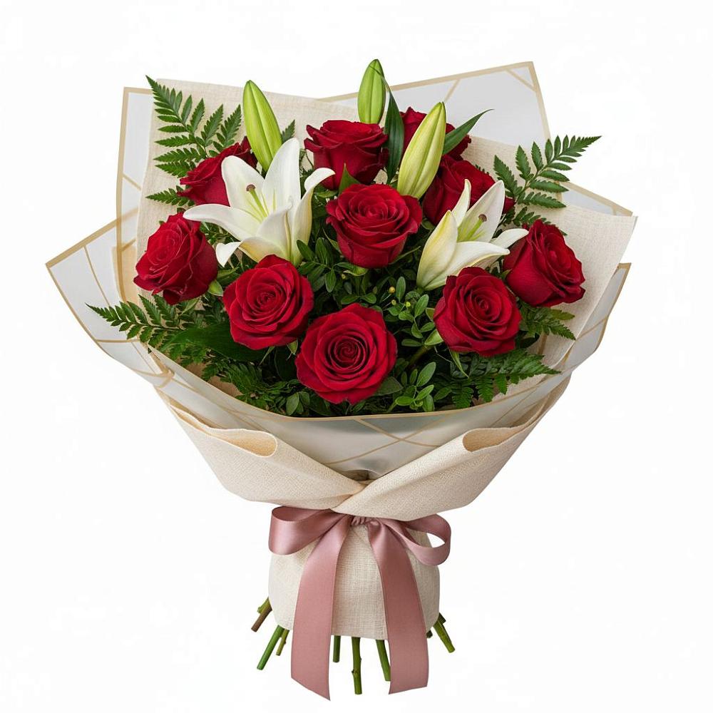 Букет цветов из: Лилии и Розы в Судже