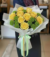 Букет цветов из:  Хризантемы и Розы в Судже