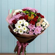 Букет цветов из:  Розы, Хризантемы и Альстромерии в Судже