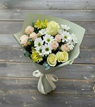 Букет цветов из:  Альстромерии, Розы и Хризантемы в Судже
