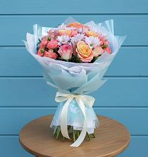 Букет цветов из:  Хризантемы и Розы в Судже