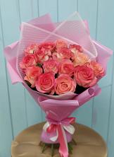 Букет 15 Розовых роз Равель в Судже