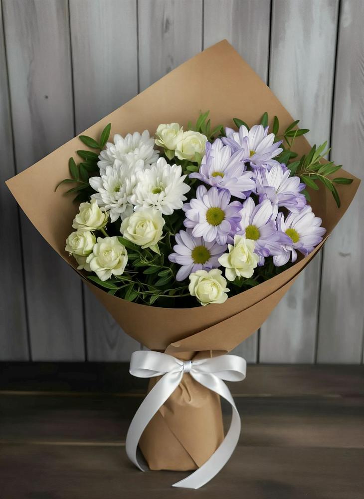Букет цветов из: Хризантемы и Розы в Судже