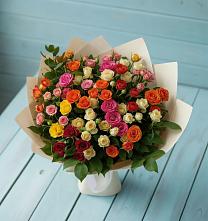 Букет Микс из разноцветных кустовых роз #REPLACE_PRED# Судже